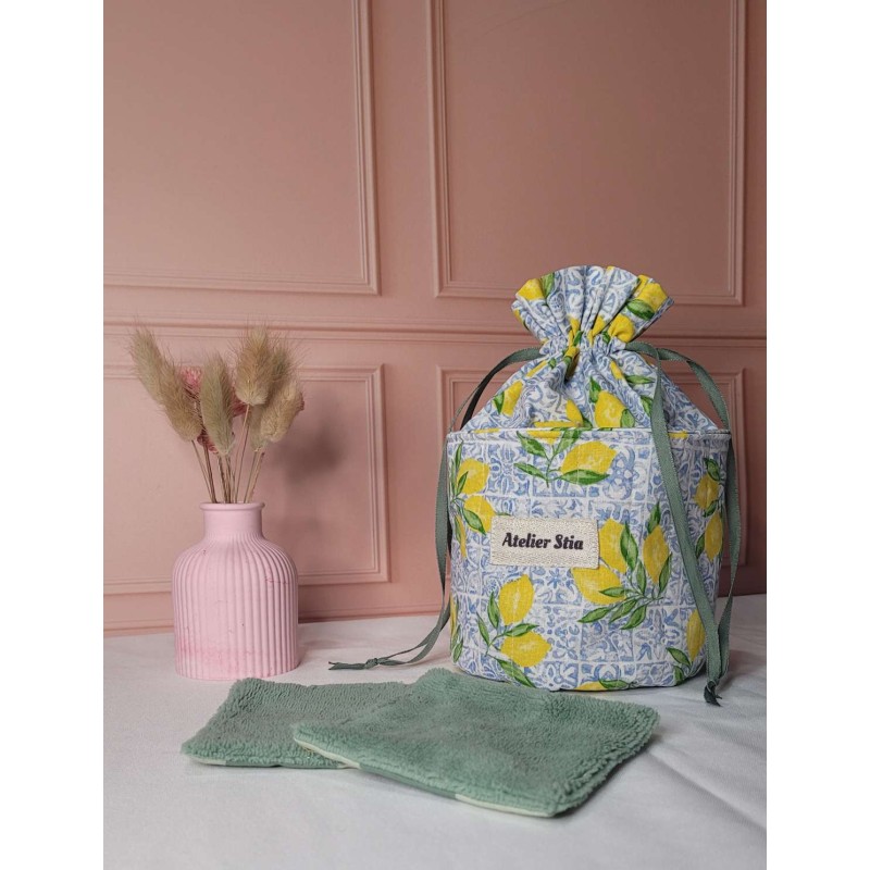 Pochon rond à liens coulissants